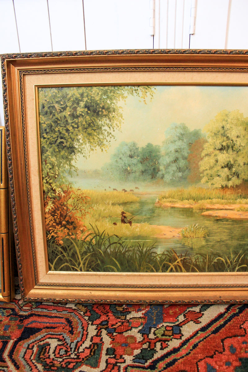 Original Oil Painting by Rena M. Edgar, 1990 | English River Landscape