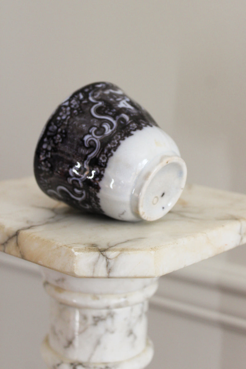 Victorian Mulberry Transferware Egg Cup