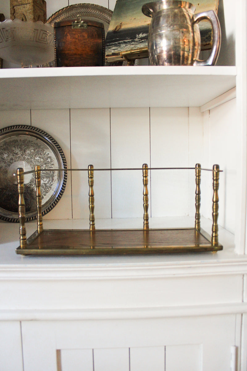 Vintage Brass Gallery Tray