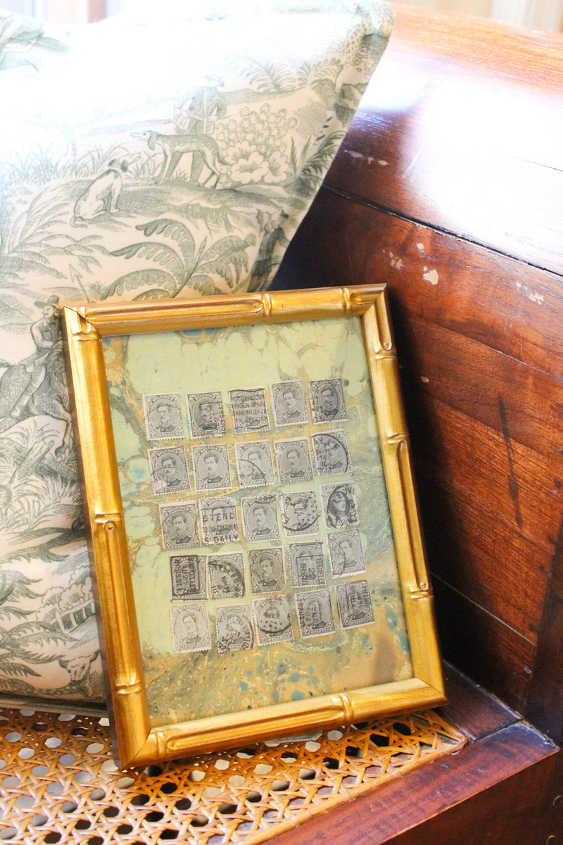 Antique Belgian Stamp Art - Forest