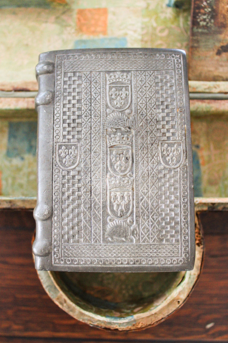 Antique Pewter Book Case