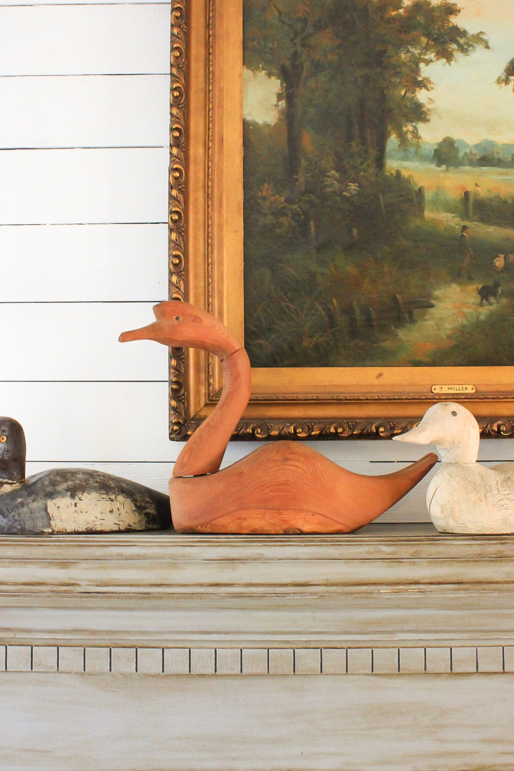 Carved Wooden Goose Decoy