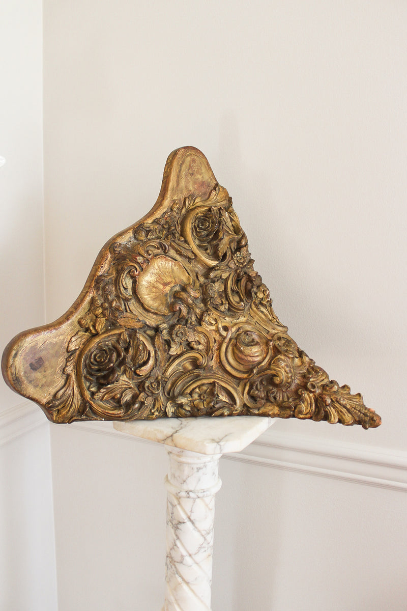 Antique Gilt Rococo Corner Wall Shelf