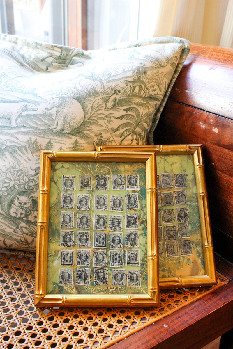 Antique Belgian Stamp Art - Forest II