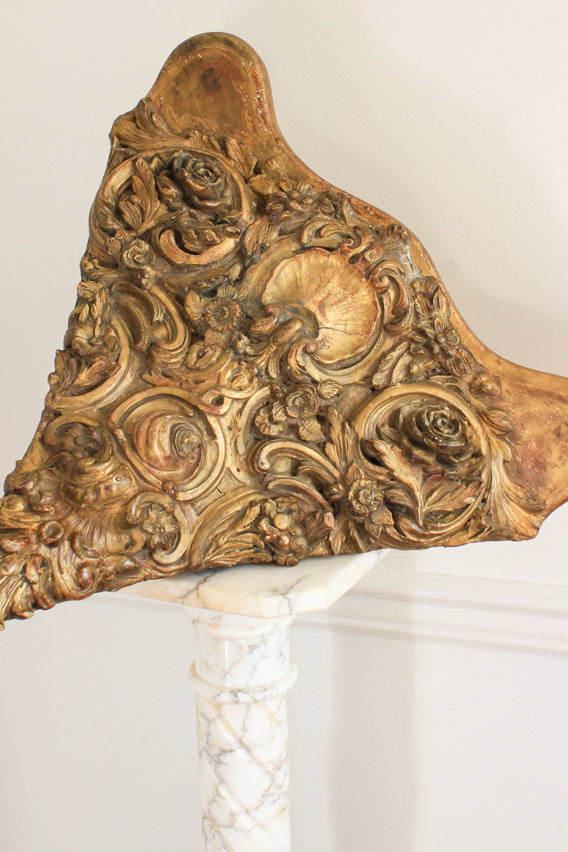 Antique Gilt Rococo Corner Wall Shelf