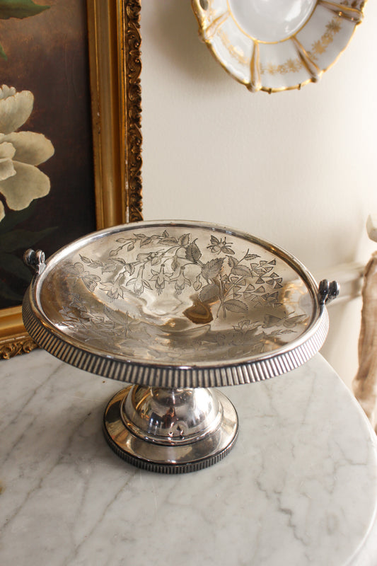 Antique Silverplate Bride Basket