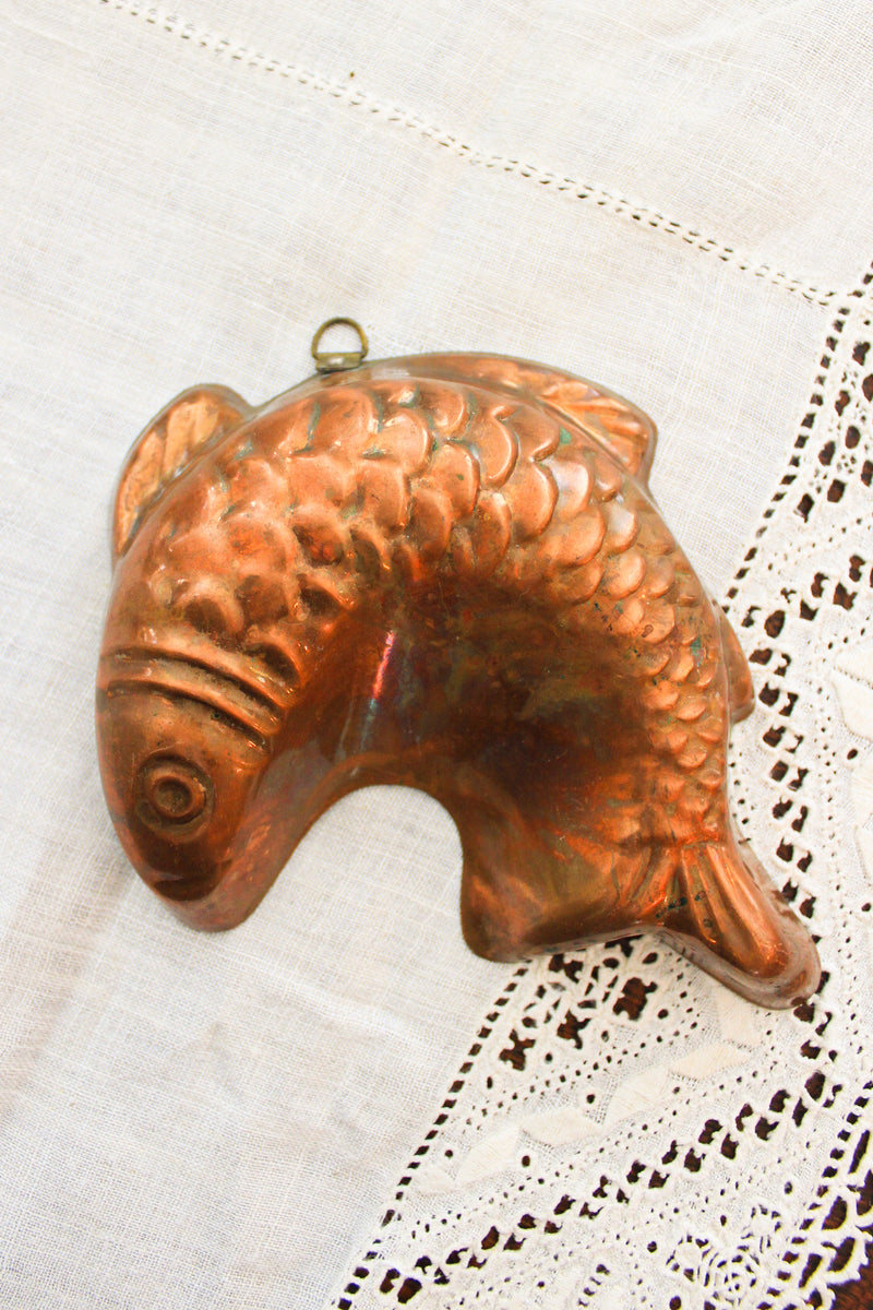 Antique Copper Fish Mold