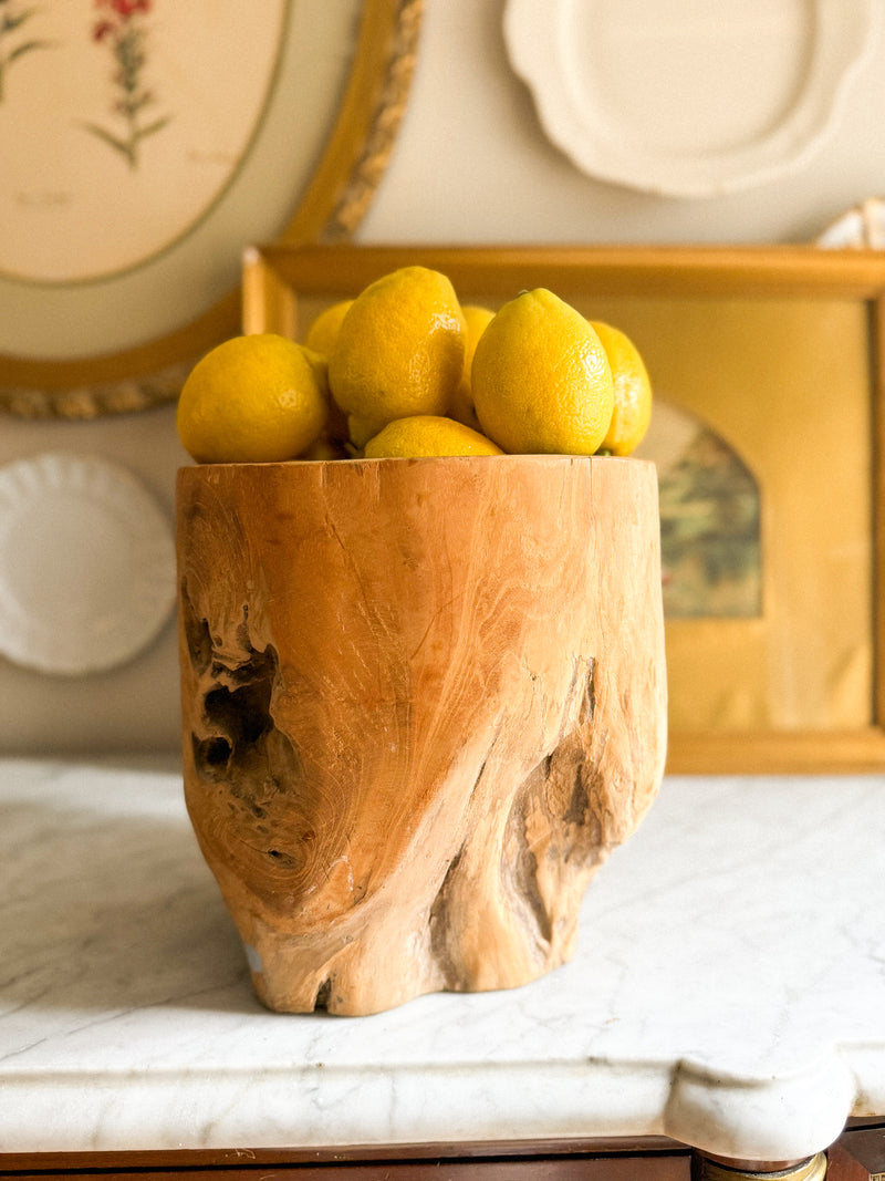 Hand Carved Wood Vessel