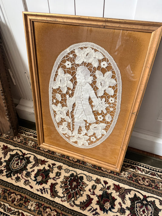 Framed Edwardian Lace