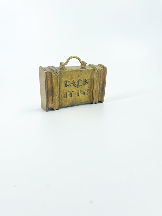 Pack It In! Brass Paperweight