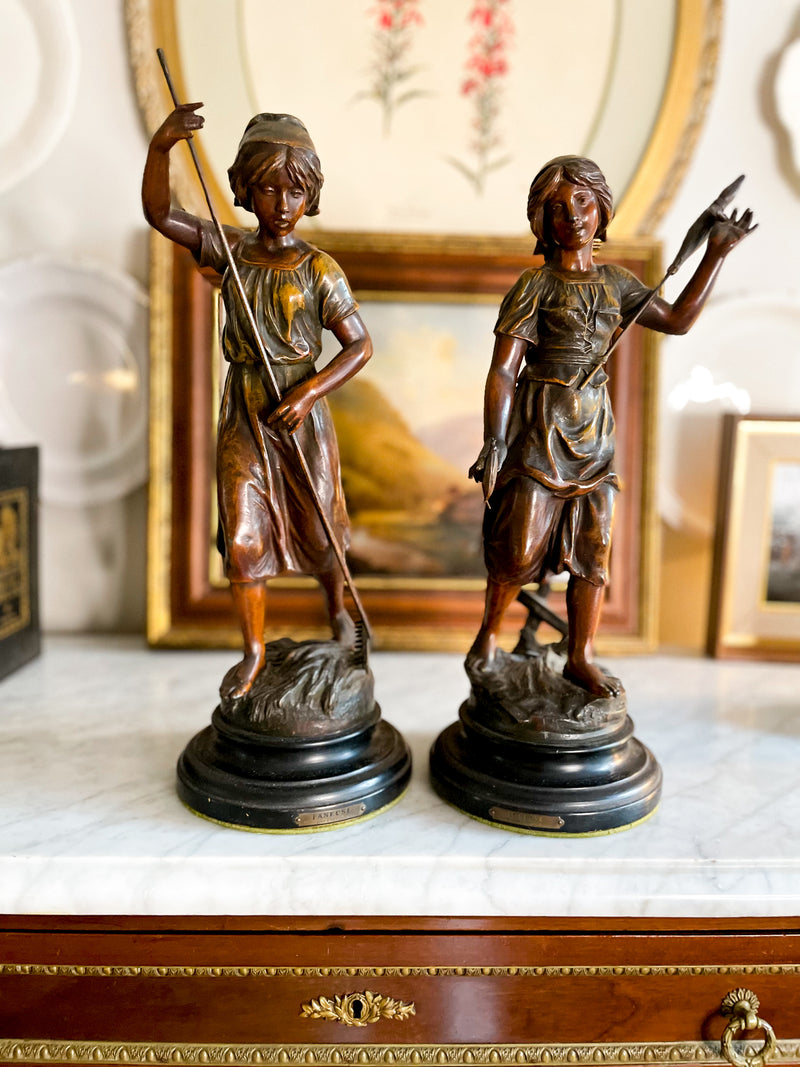 Signed French Statues