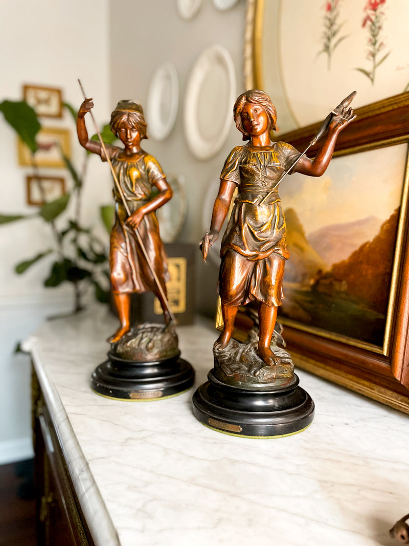 Signed French Statues